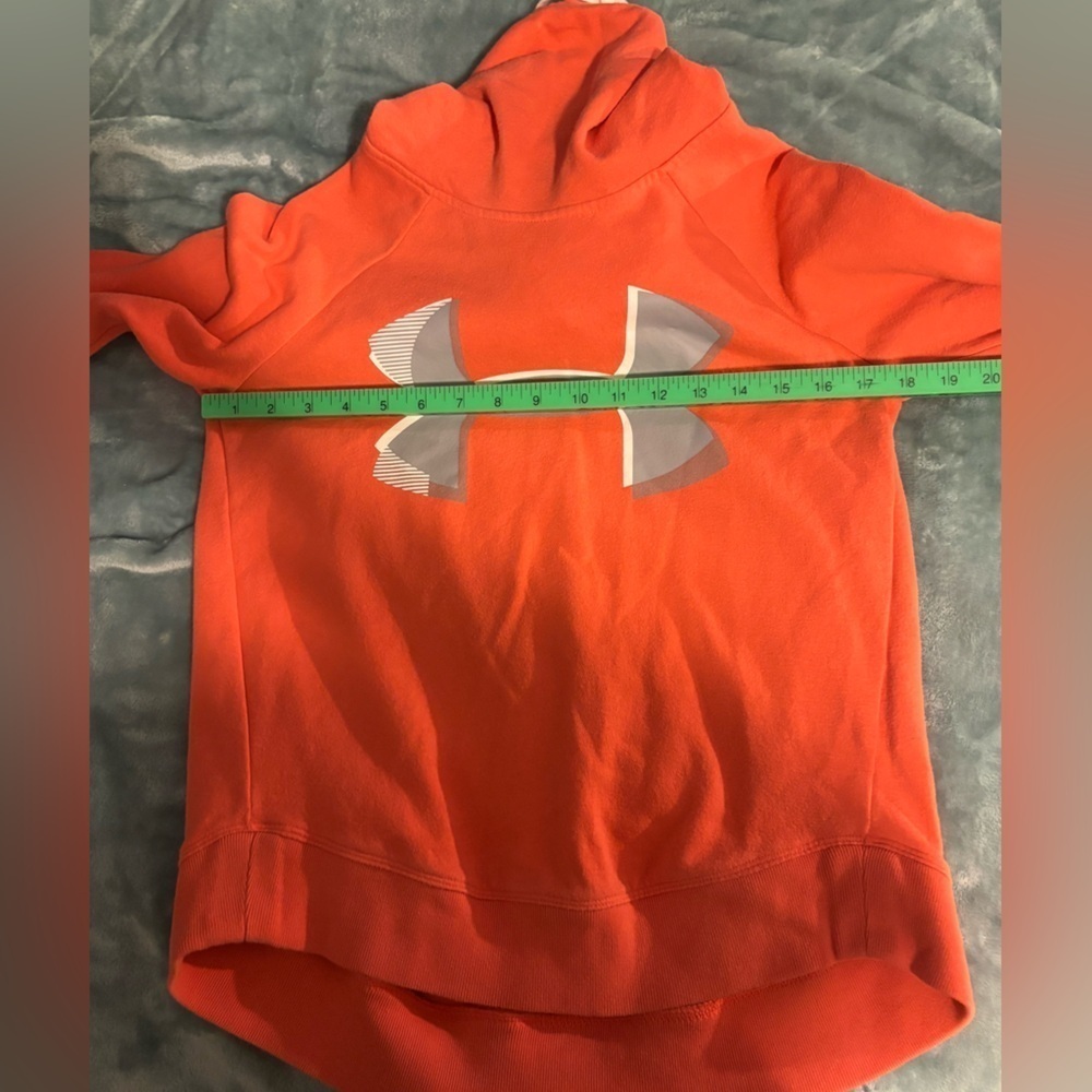 Womens UNDER ARMOUR loose fit fleece lined hooded hoodie sweatshirt sz XS. - Picture 4 of 7